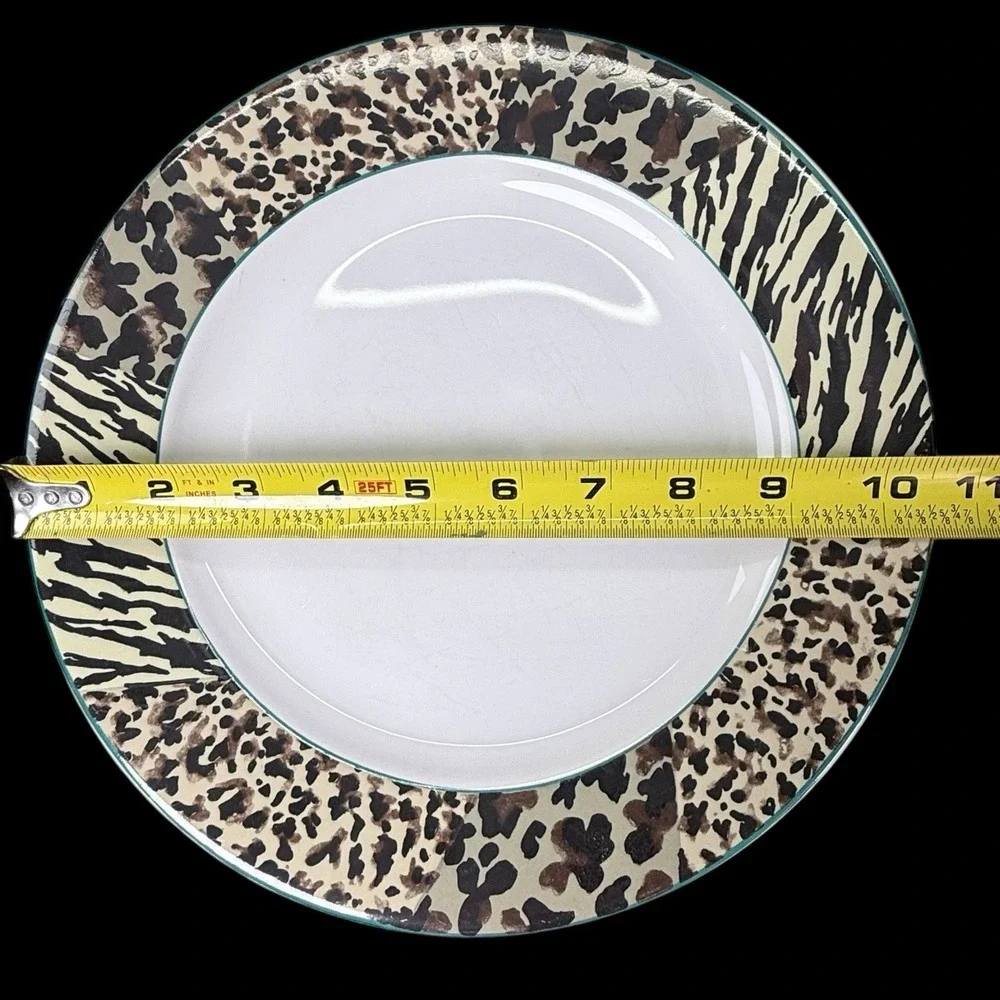 Vitromaster Jungle Animal Print Dinner Plate 10.5